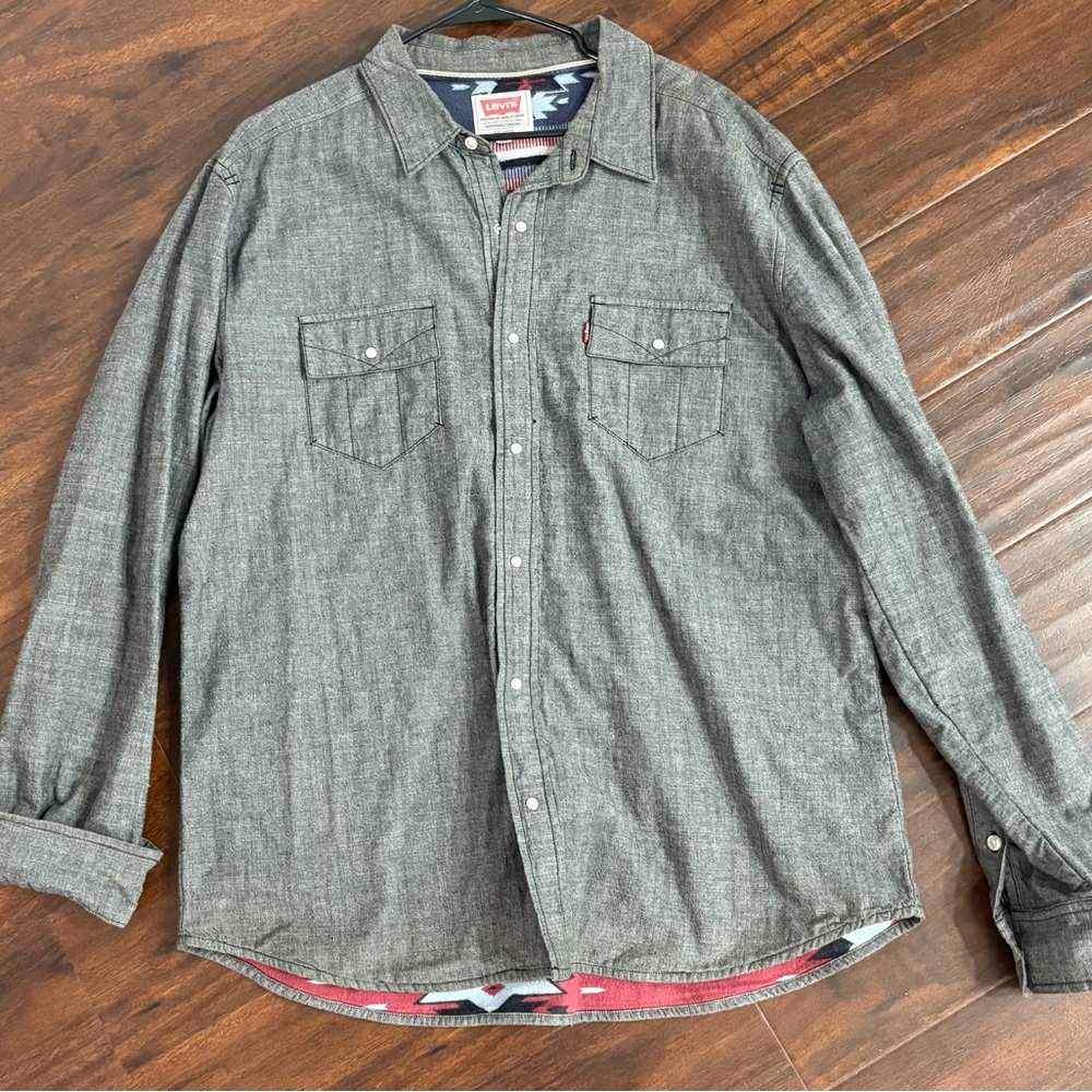 Levi's Charcoal Button Down Shirt